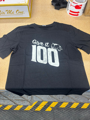Piggyback "Give it 100" T-shirt SMALL