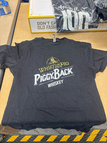 Black Piggyback T-shirt SMALL
